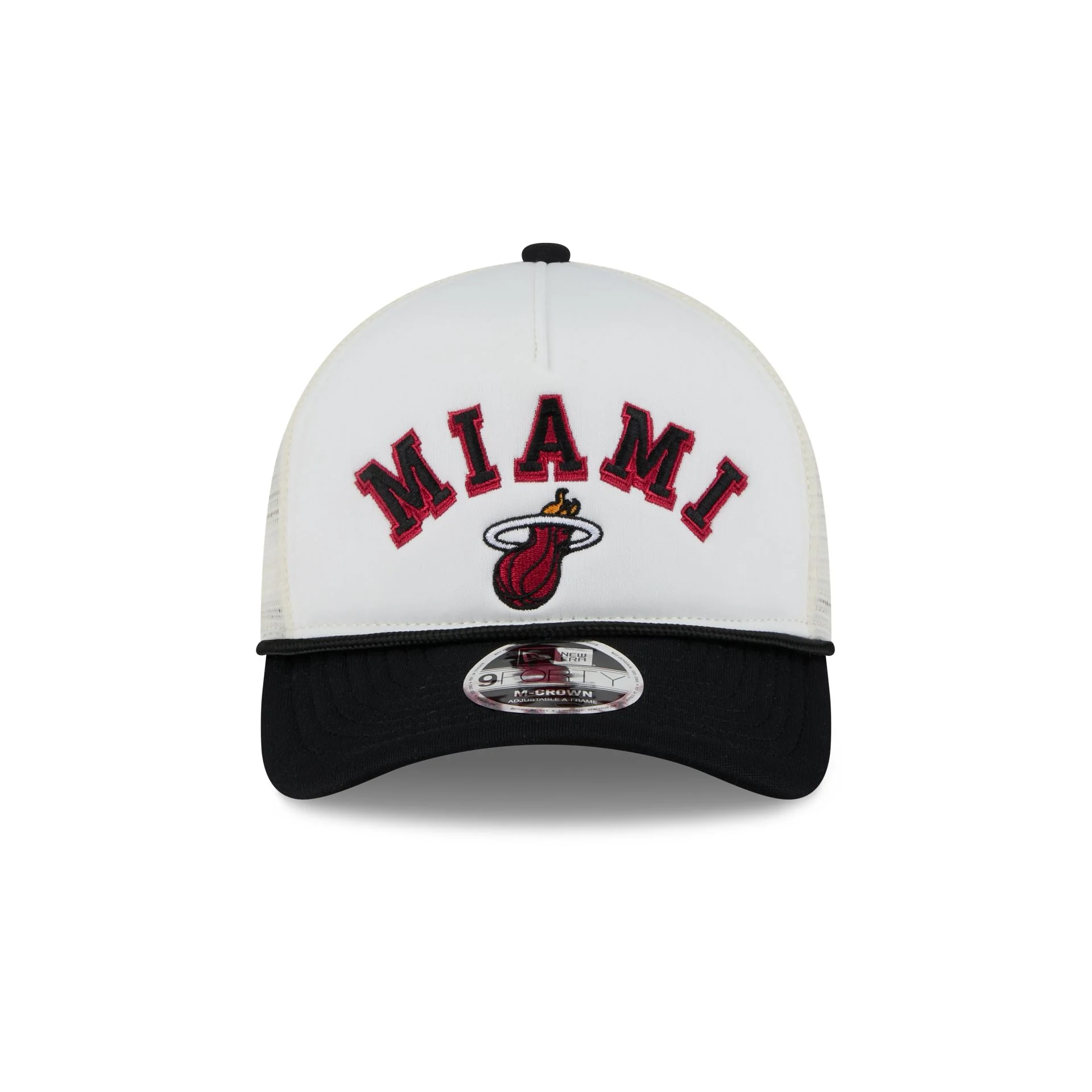 Miami Heat Chrome Arch 9FORTY M-Crown A-Frame Trucker Hat