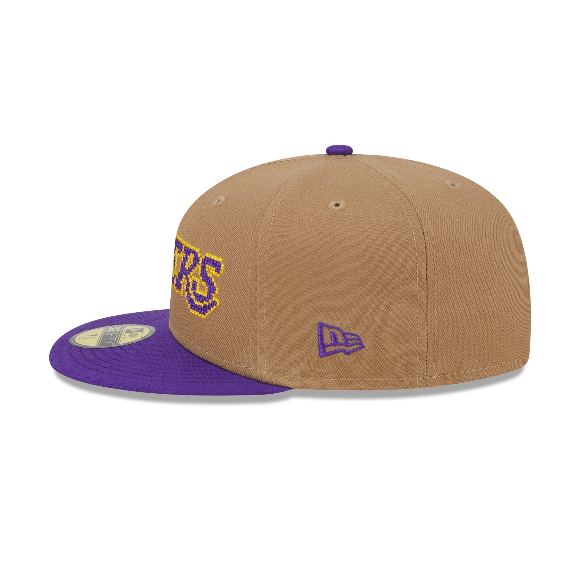 Los Angeles Lakers Classic 8-Bit Wordmark 59FIFTY Fitted Hat