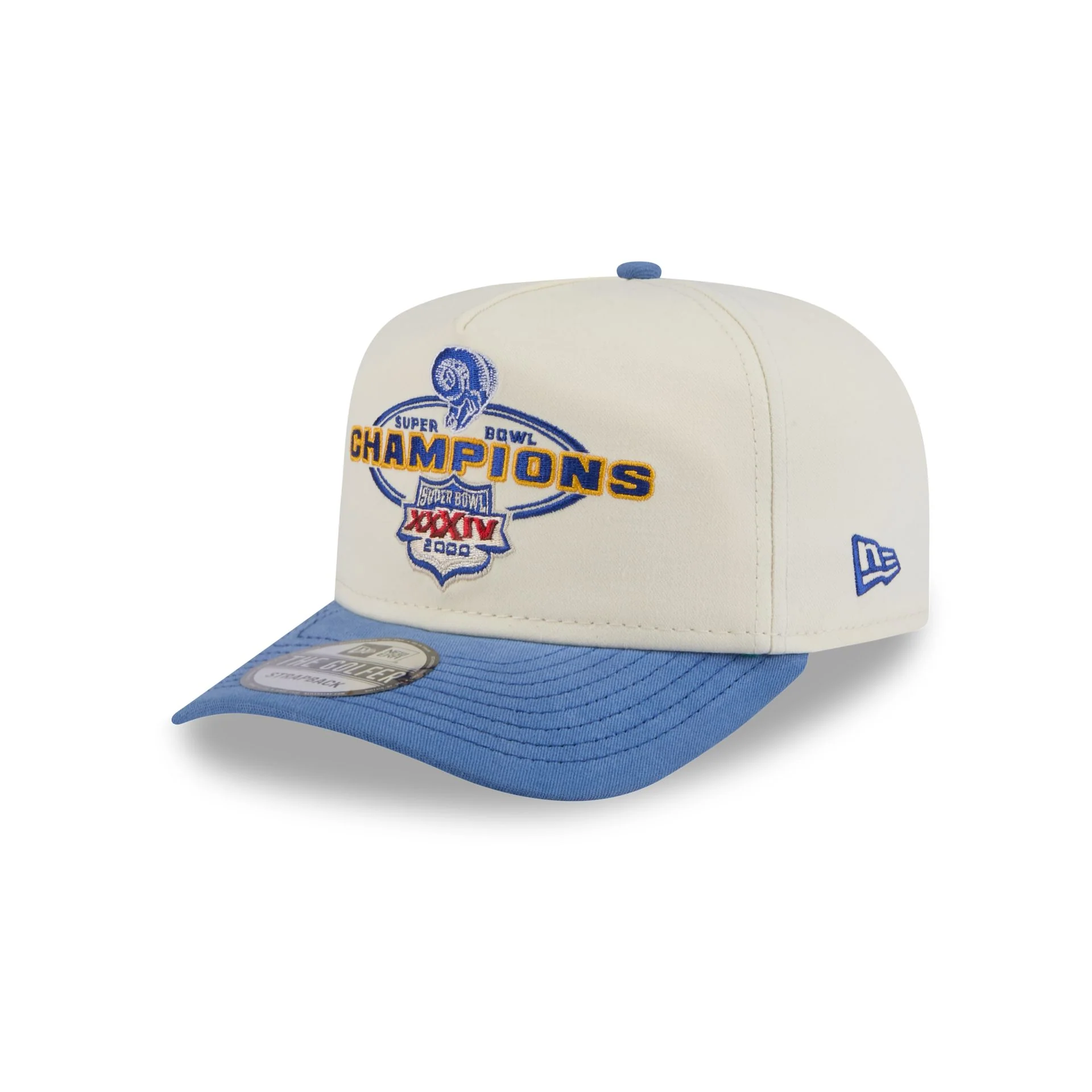 Los Angeles Rams Chrome White Champions Golfer Hat