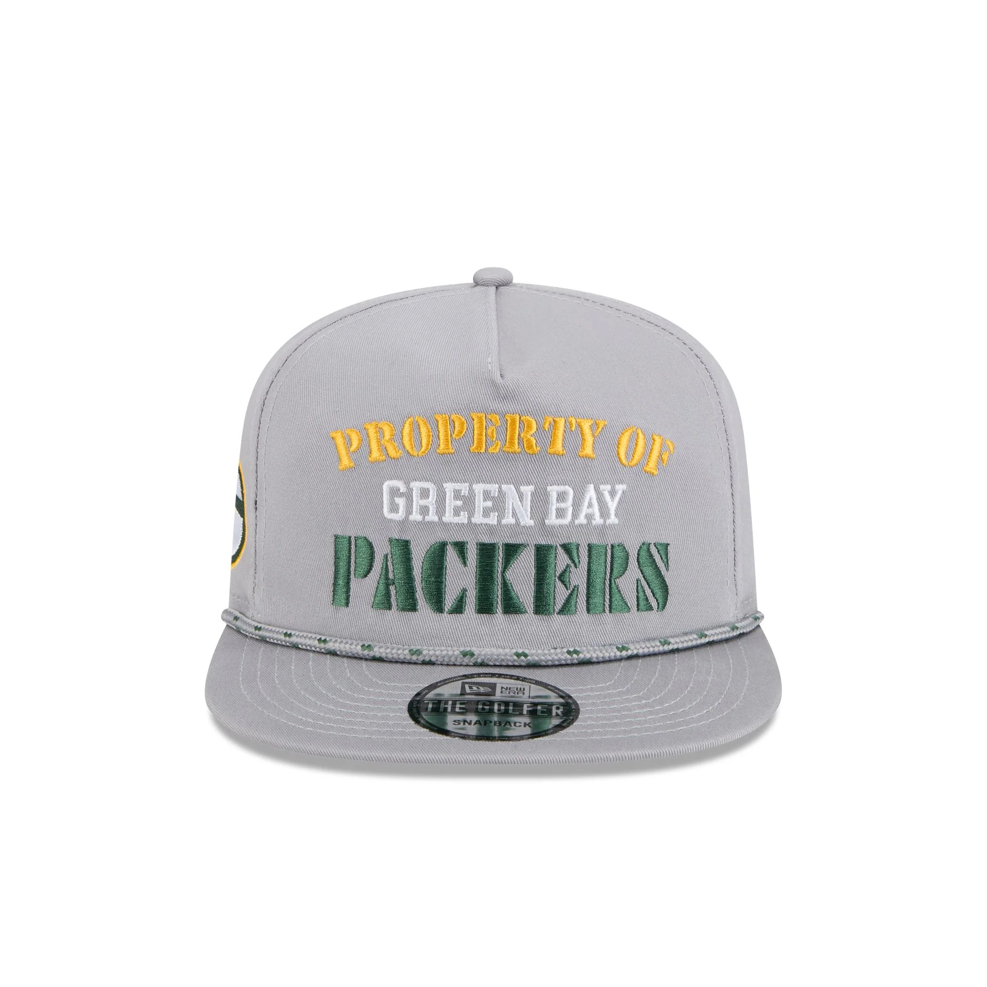 Green Bay Packers Vintage Gray Rope Golfer Hat