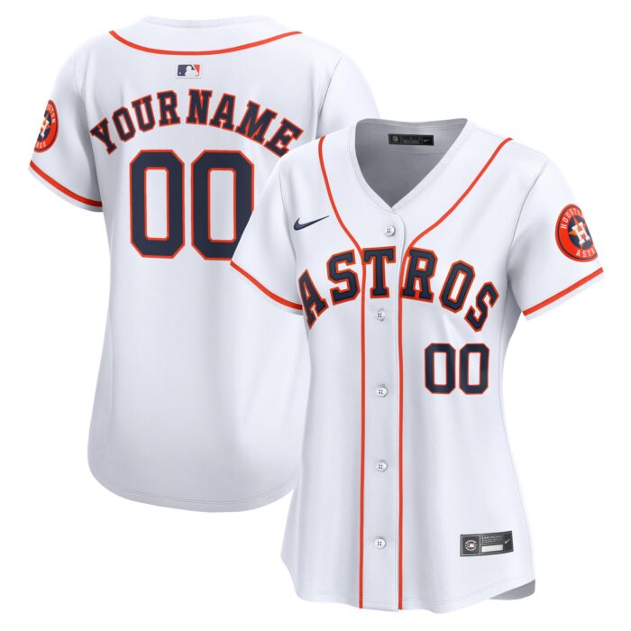 Women’s Houston Astros Nike White Home Limited Custom Jersey
