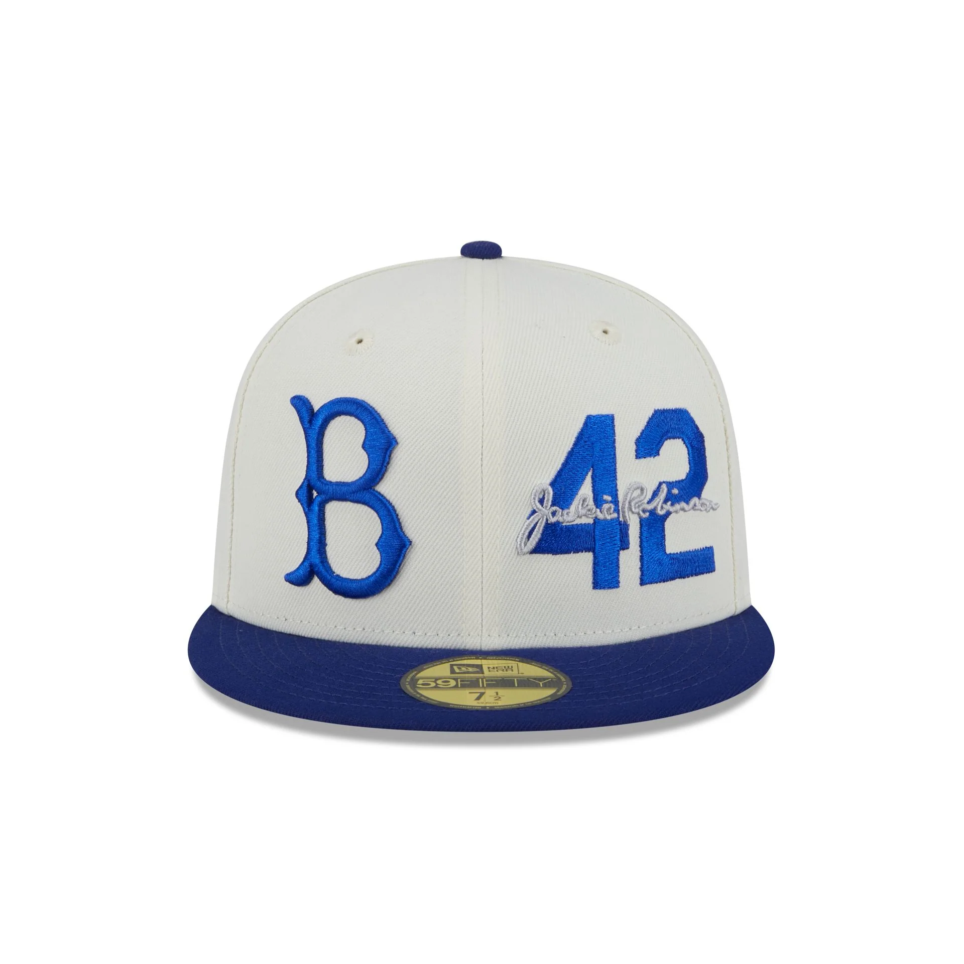 Brooklyn Dodgers Jackie Robinson Chrome White 59FIFTY Fitted Hat