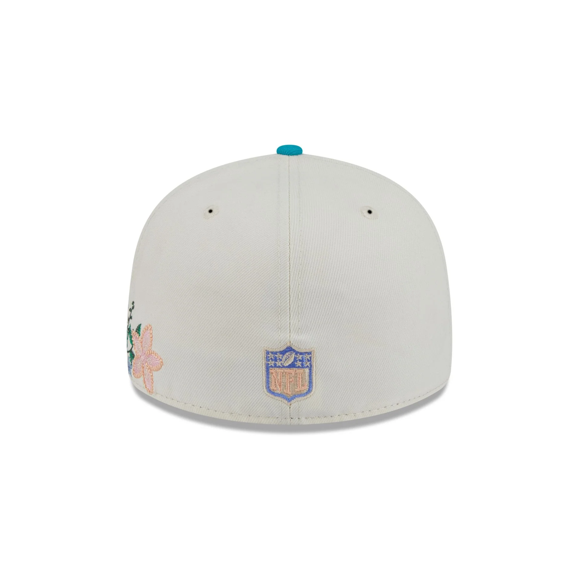 Miami Dolphins Tonal Florals White 59FIFTY Fitted Hat