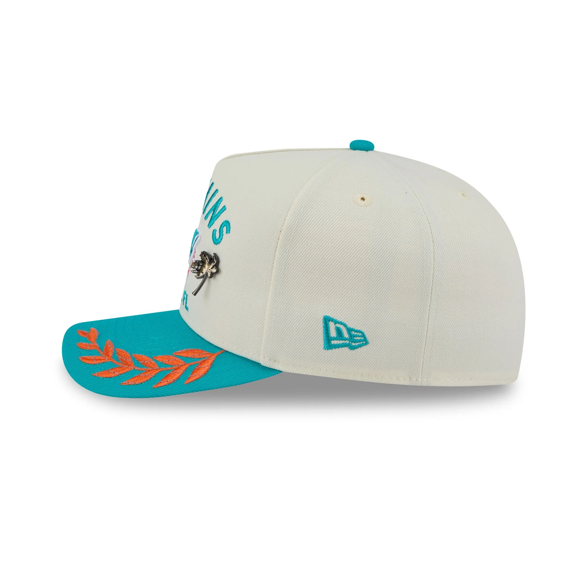 Miami Dolphins 2025 Draft Chrome White 59FIFTY A-Frame Fitted Hat