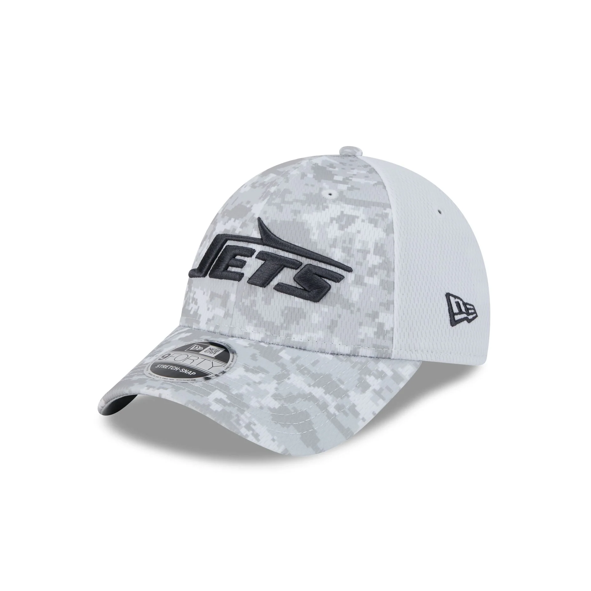 New York Jets 2024 Salute to Service 9FORTY Stretch-Snap Hat