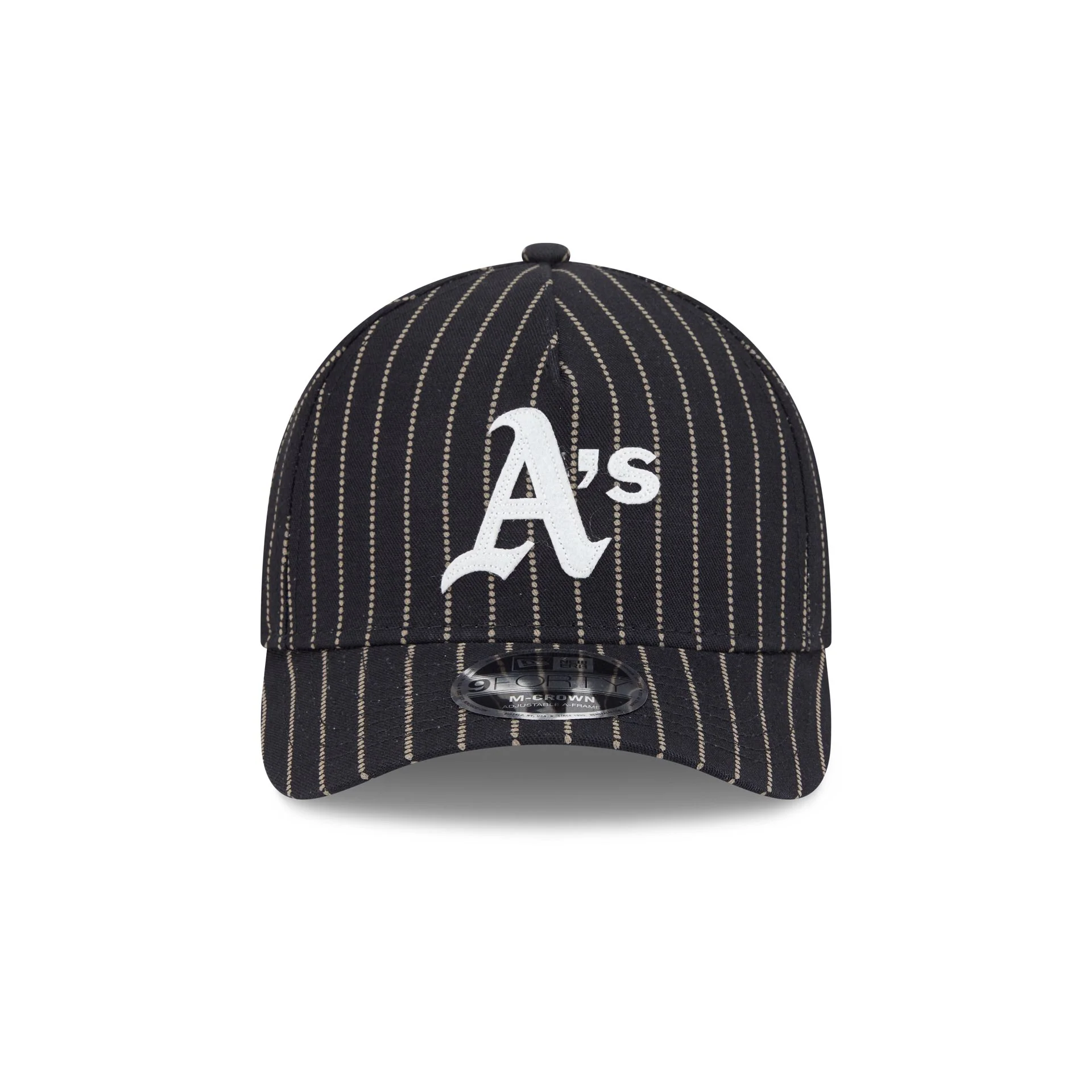 Athletics Dotted Pinstripe 9FORTY M-Crown A-Frame Adjustable Hat