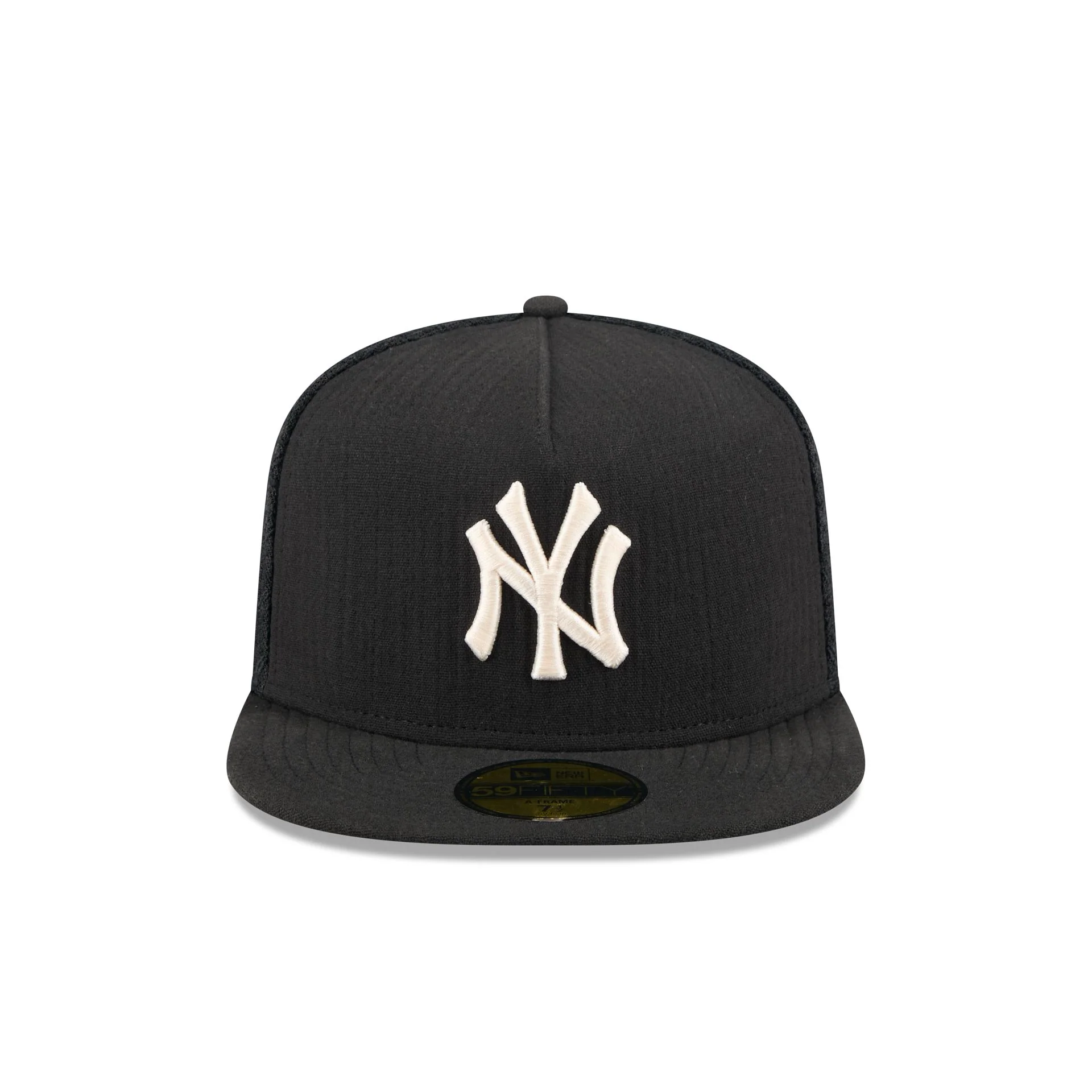 New York Yankees Black Mesh 59FIFTY A-Frame Fitted Hat