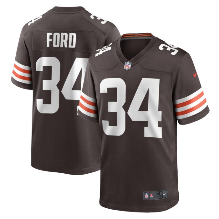 Men’s Cleveland Browns Jerome Ford Nike Brown Game Player Jersey