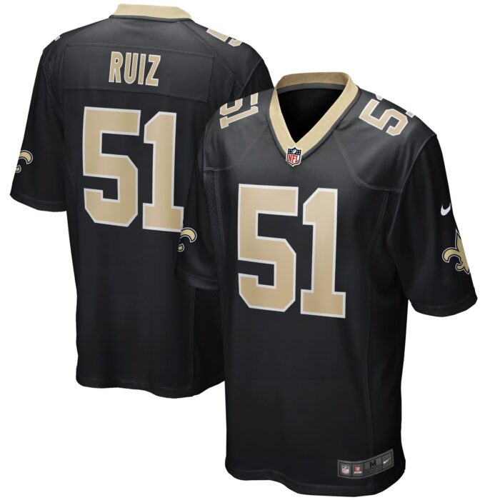 Men’s New Orleans Saints Cesar Ruiz Nike Black Player Game Jersey