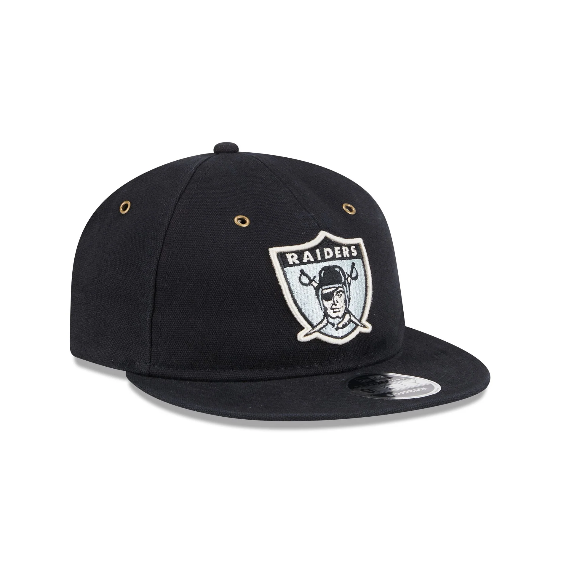 Las Vegas Raiders Cotton Canvas Retro Crown 9FIFTY Adjustable Hat