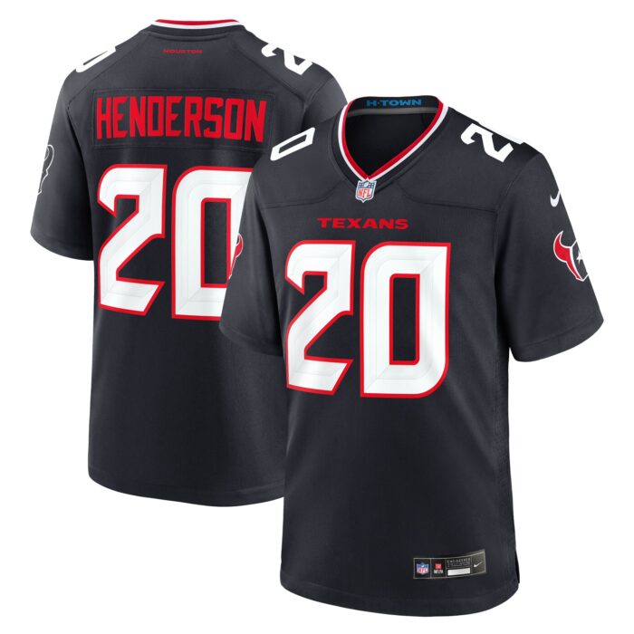 Men’s Houston Texans C.J. Henderson Nike Navy Team Game Jersey