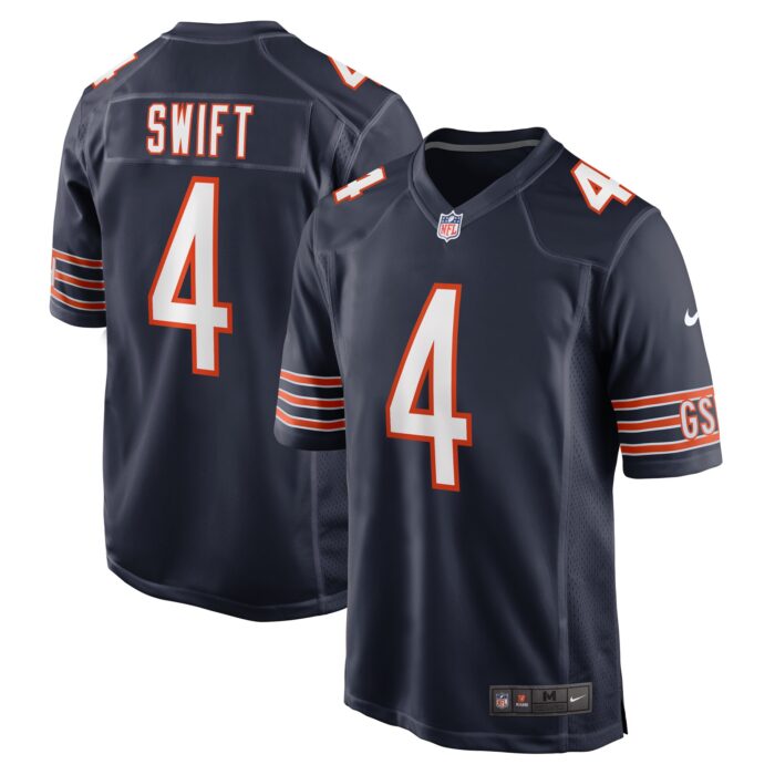 Men’s Chicago Bears D’Andre Swift Nike Navy Game Jersey
