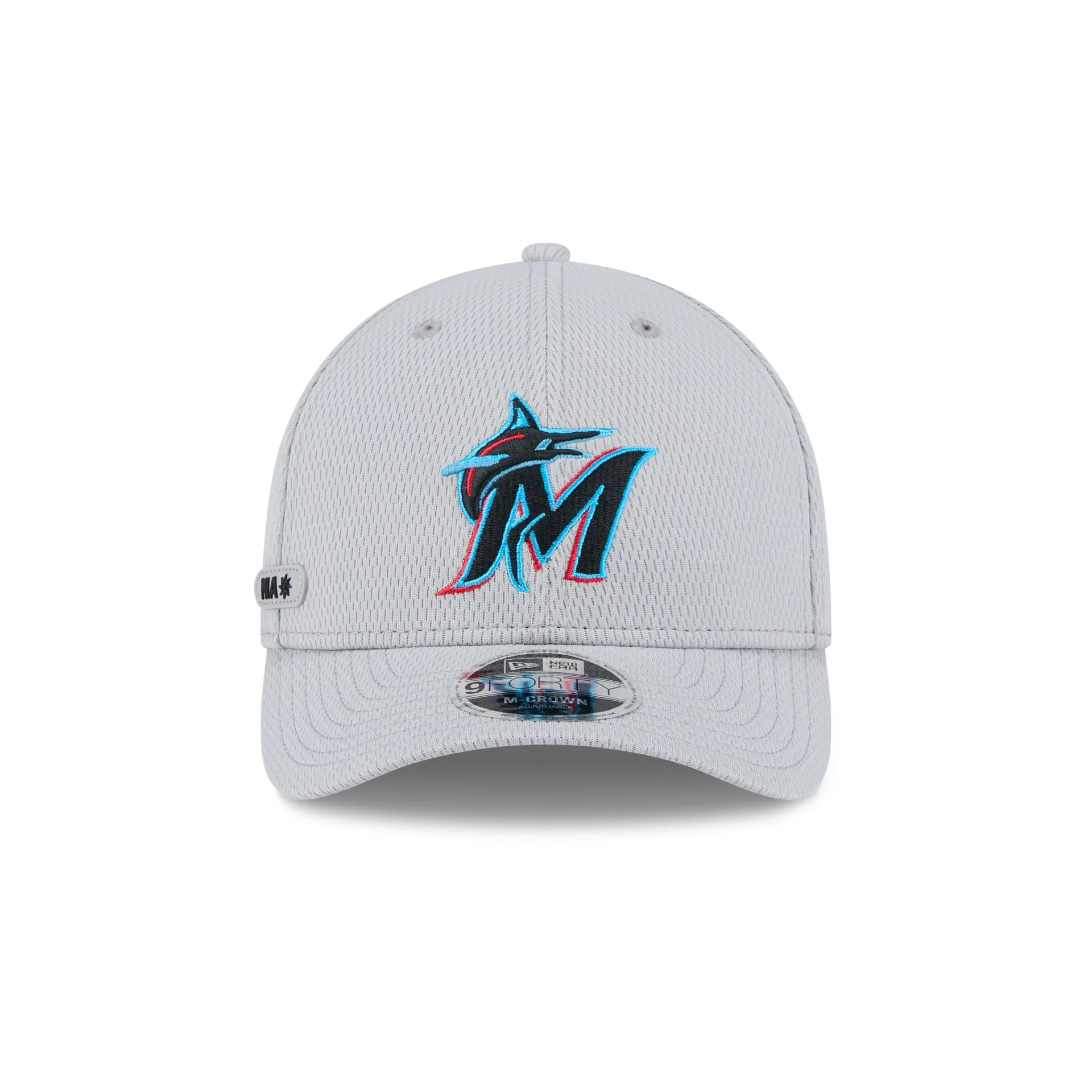Miami Marlins 2025 Clubhouse Gray 9FORTY M-Crown Snapback Hat
