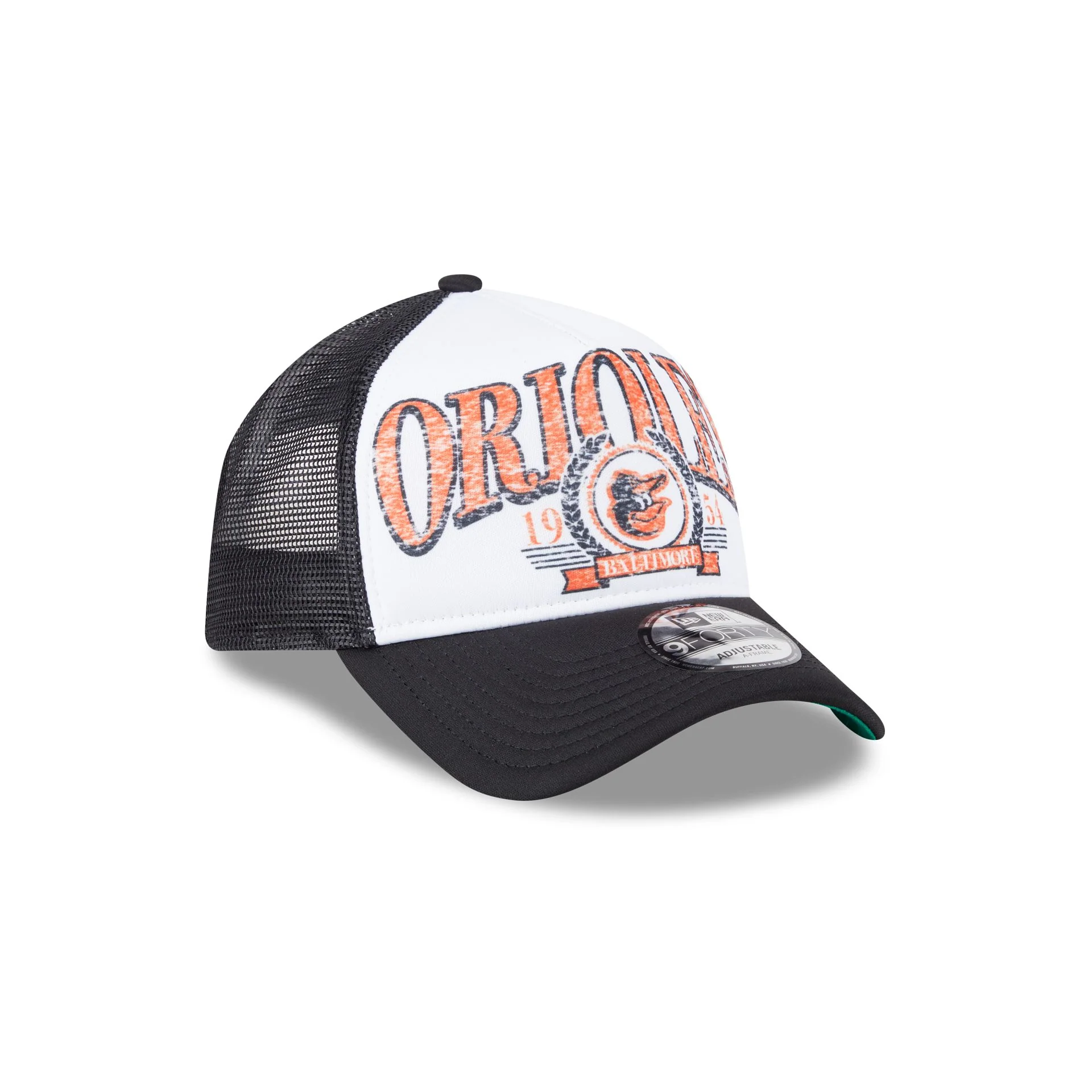 Baltimore Orioles Distressed 9FORTY A-Frame Trucker Hat