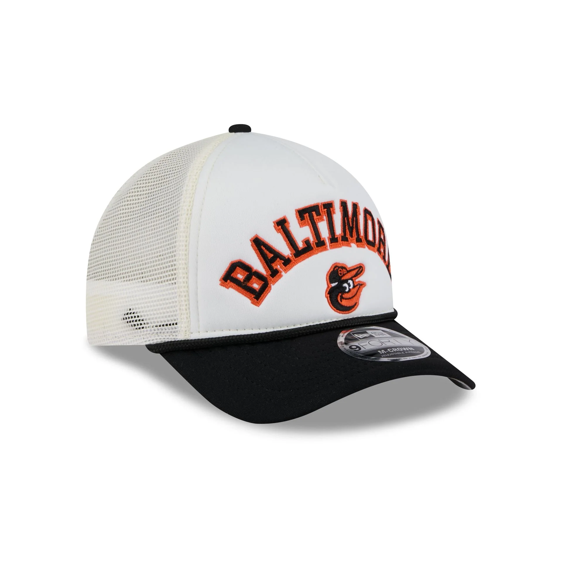 Baltimore Orioles Chrome Arch 9FORTY M-Crown A-Frame Trucker Hat