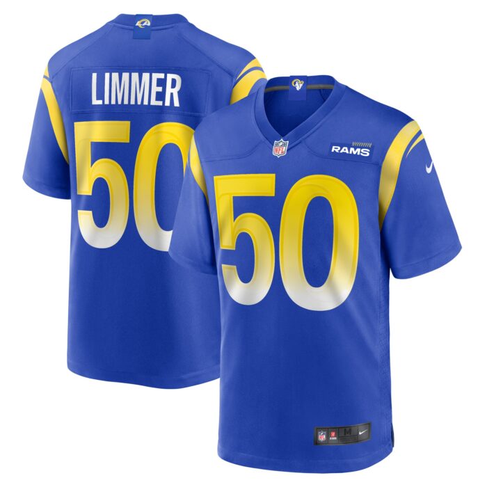 Men’s Los Angeles Rams Beaux Limmer Nike Royal Team Game Jersey