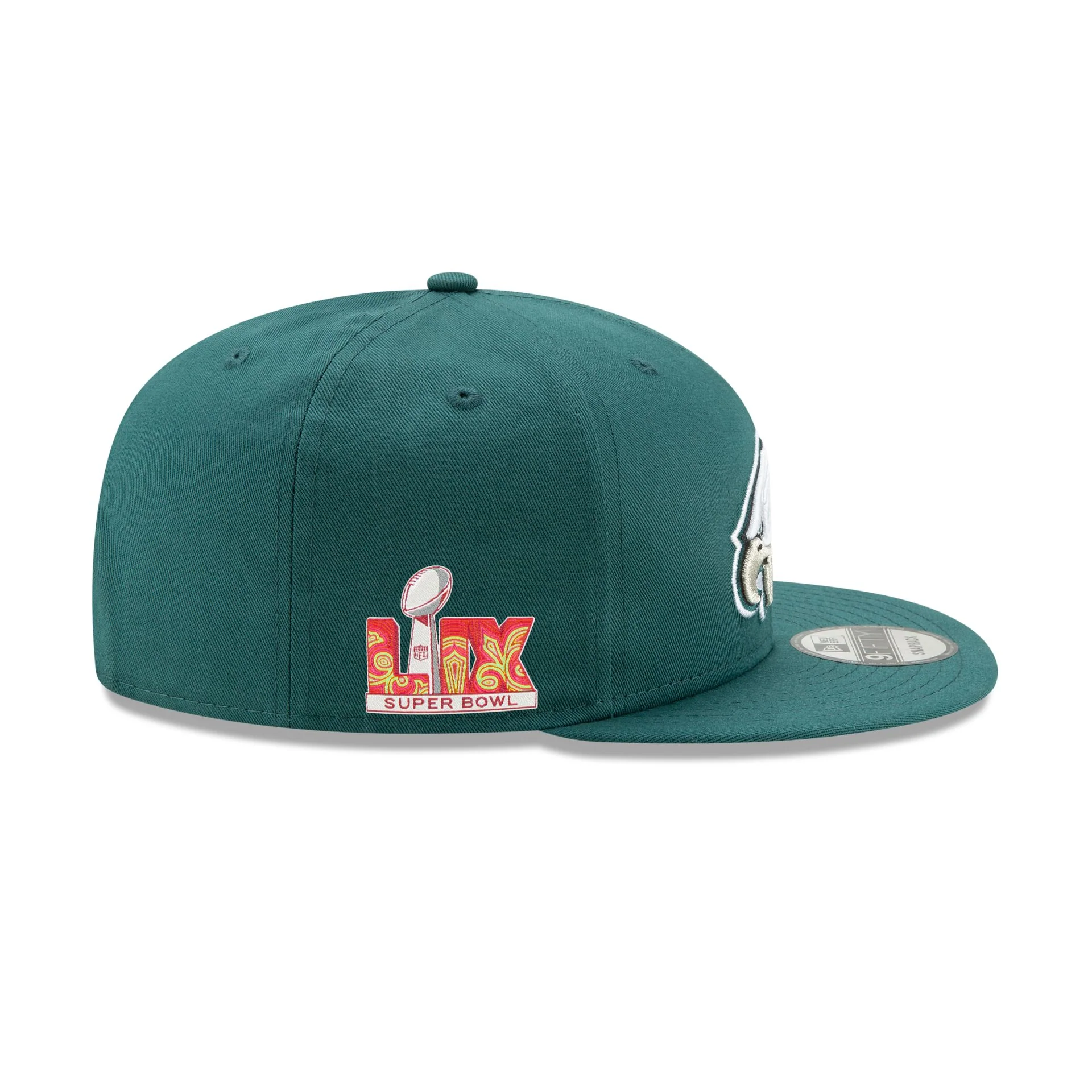 Philadelphia Eagles Super Bowl LIX Participation Side Patch 9FIFTY Snapback Hat