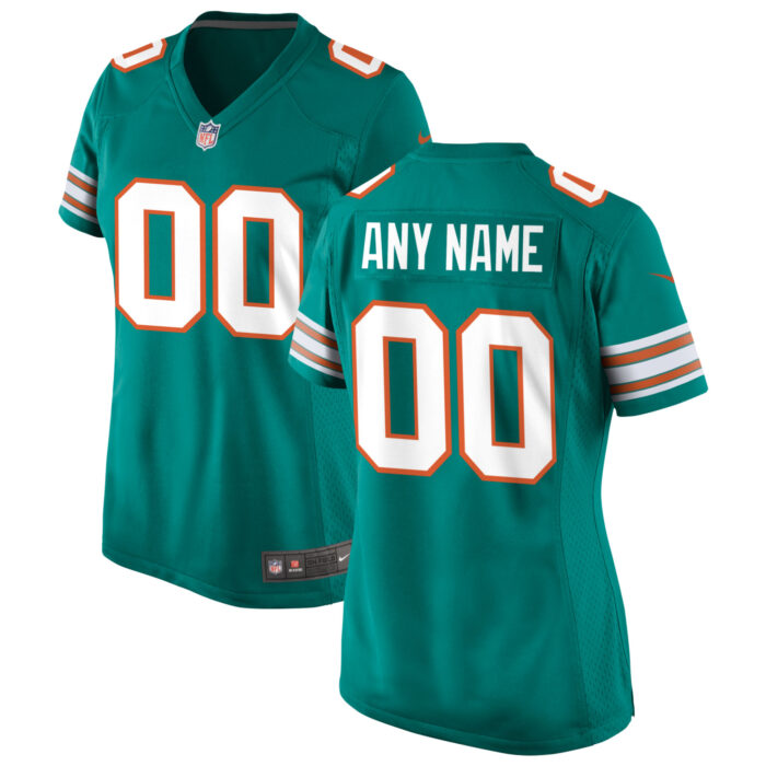 Women’s Nike Aqua Miami Dolphins Alternate Custom Game Jersey
