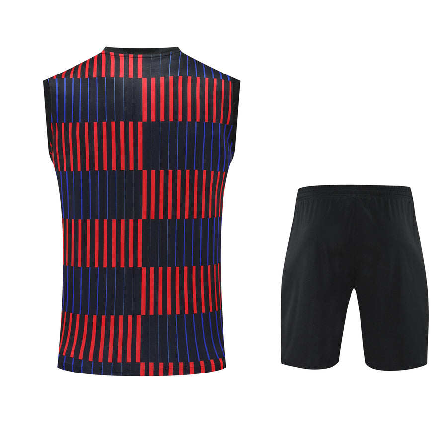 Kit Tank Top + Shorts Barcelona Red/Blue/Black Training 25/26