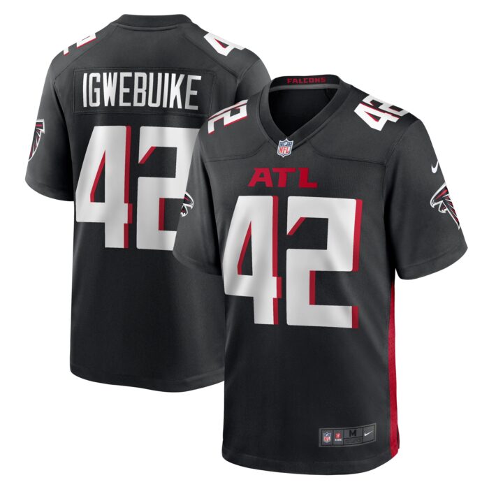 Men’s Atlanta Falcons Godwin Igwebuike Nike Black Game Jersey