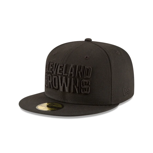 Cleveland Browns Black On Black 59FIFTY Fitted Hat