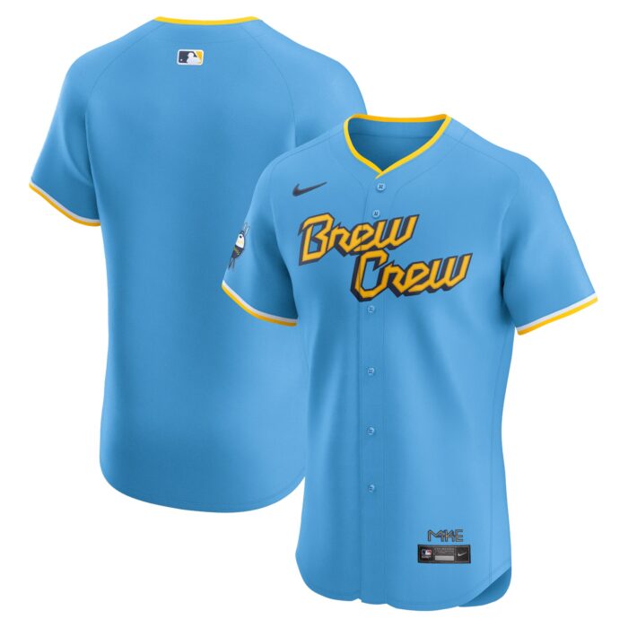 Men’s Milwaukee Brewers  Nike Powder Blue City Connect Elite Jersey