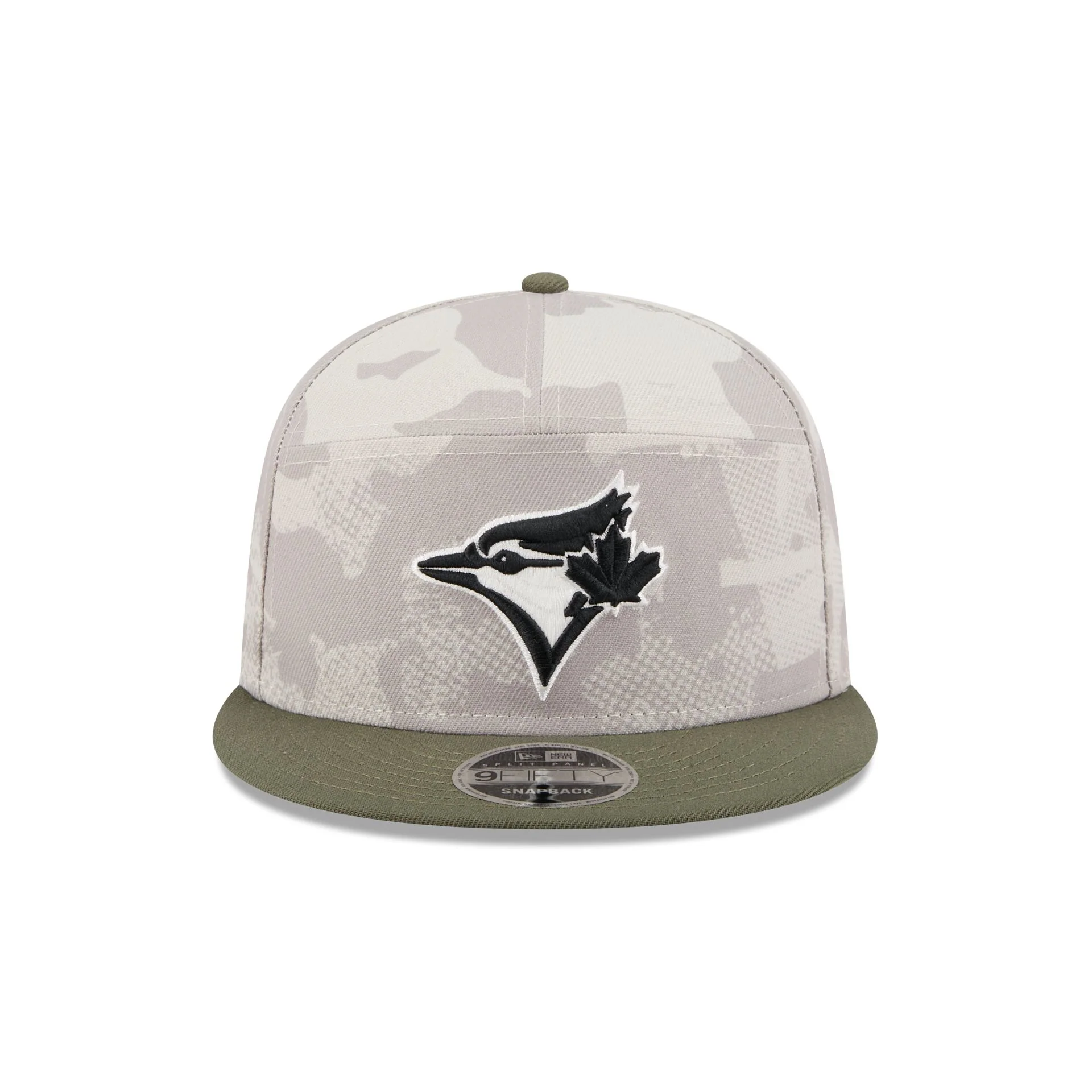 Toronto Blue Jays Armed Forces Day 2025 Split Panel 9FIFTY Snapback Hat