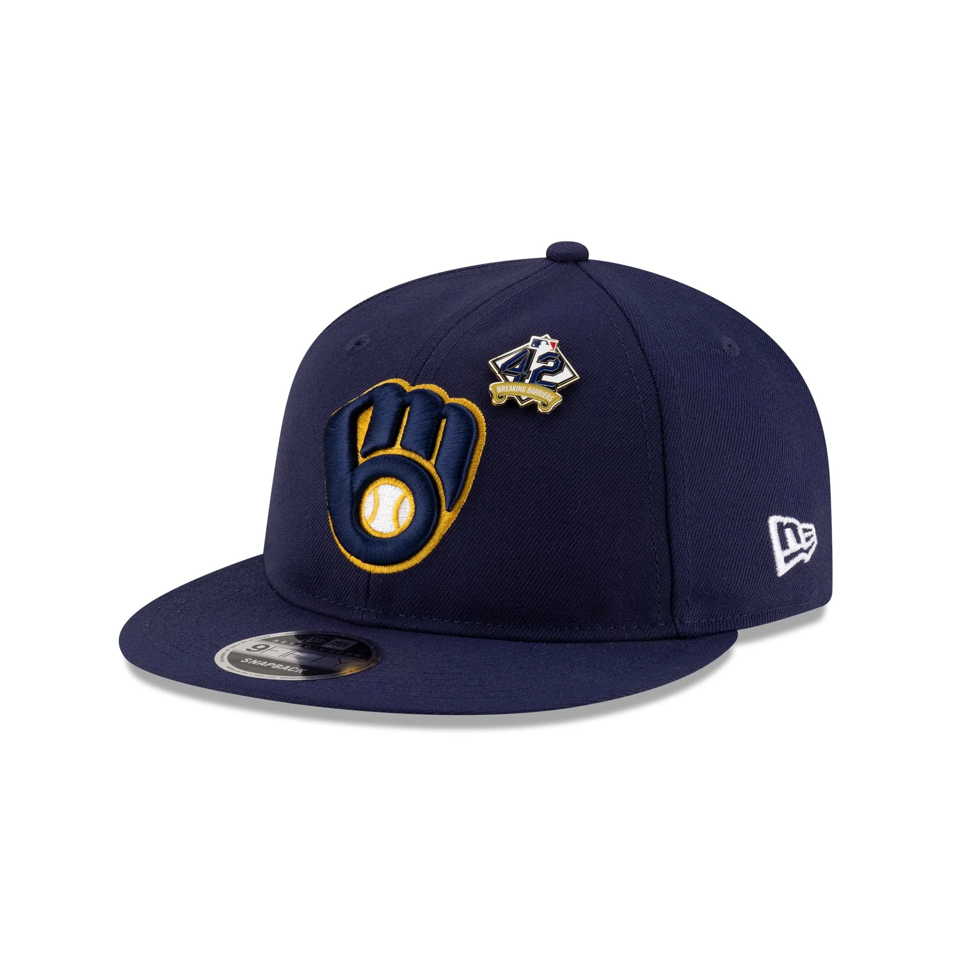Milwaukee Brewers Jackie Robinson Day 2025 Retro Crown 9FIFTY Snapback Hat