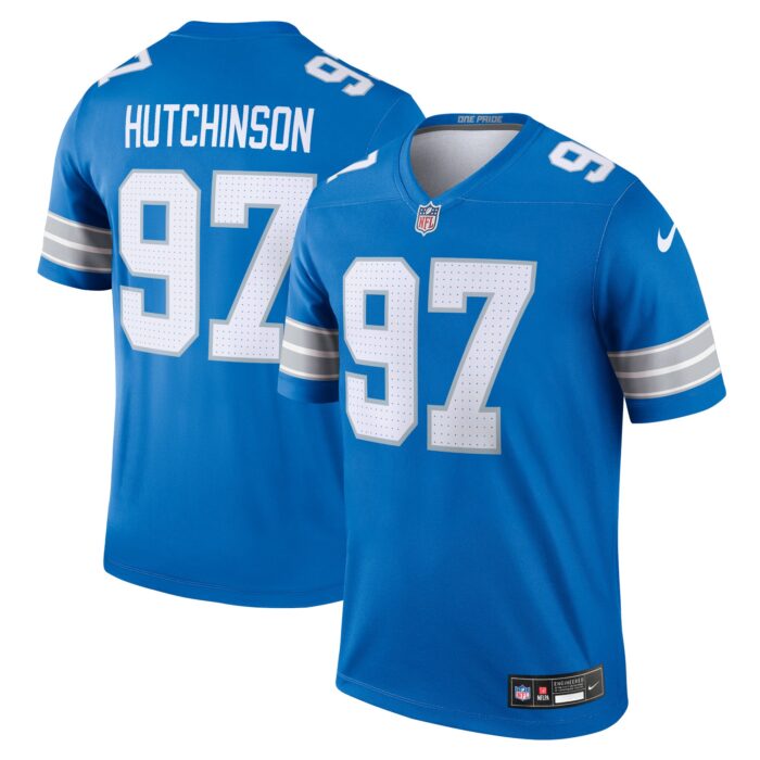Men’s Detroit Lions Aidan Hutchinson Nike Blue Legend Jersey