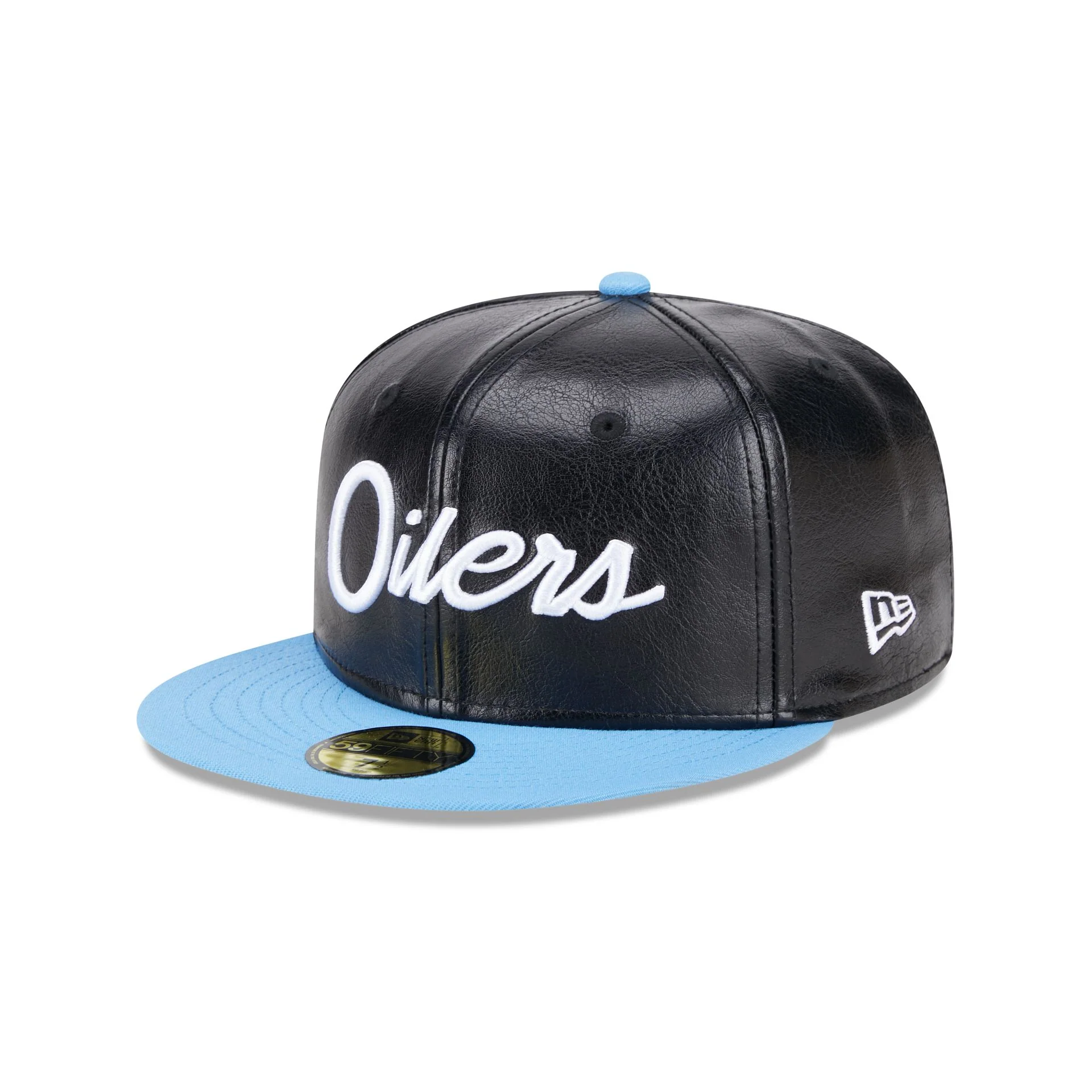 NFL Oilers Faux Leather Crown 59FIFTY Fitted Hat