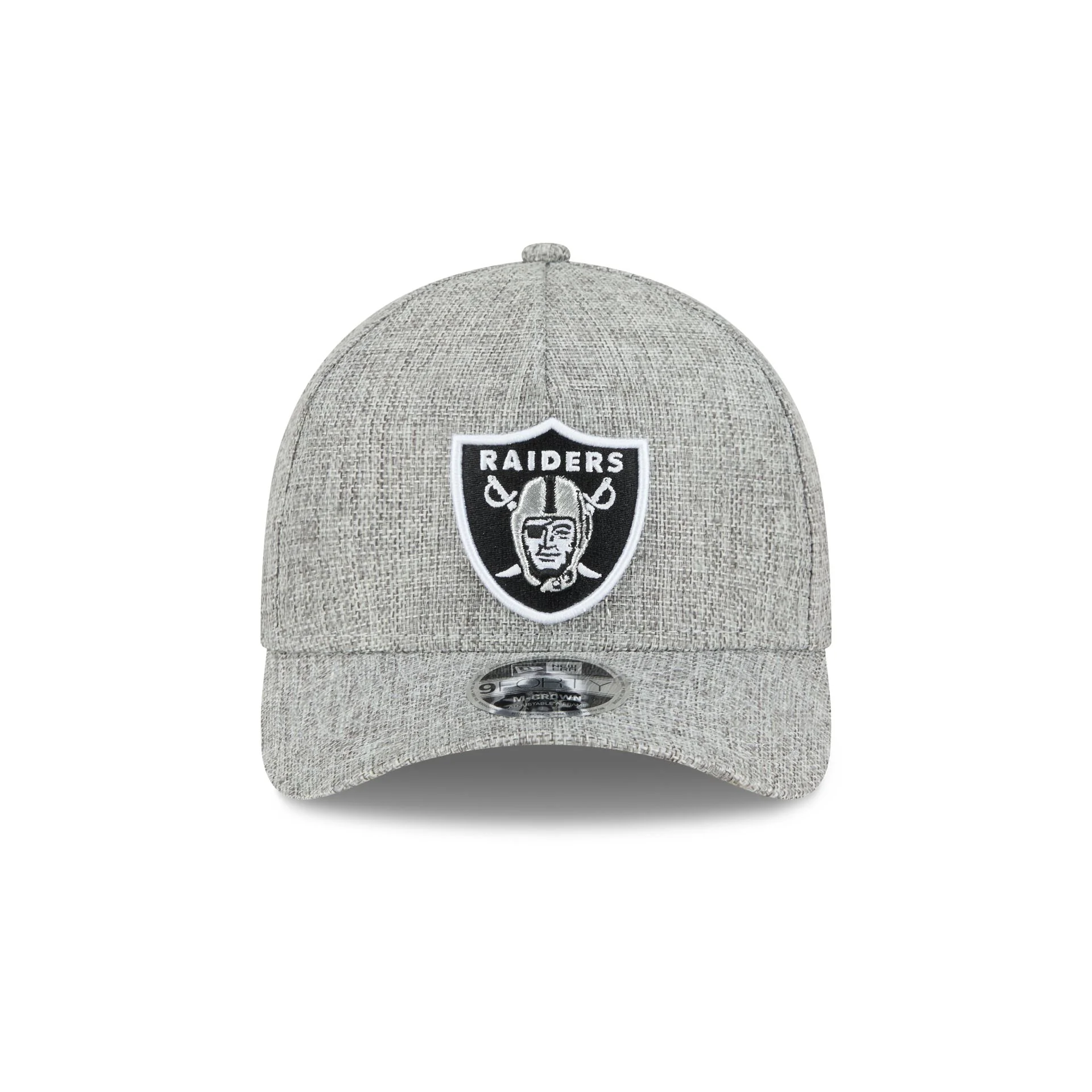 Las Vegas Raiders Cotton Weave Gray 9FORTY M-Crown A-Frame Snapback Hat
