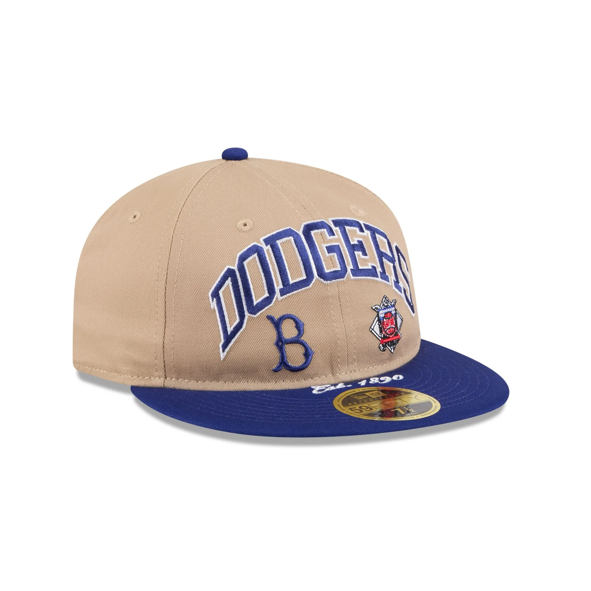Brooklyn Dodgers Camel Retro Crown 59FIFTY Fitted Hat