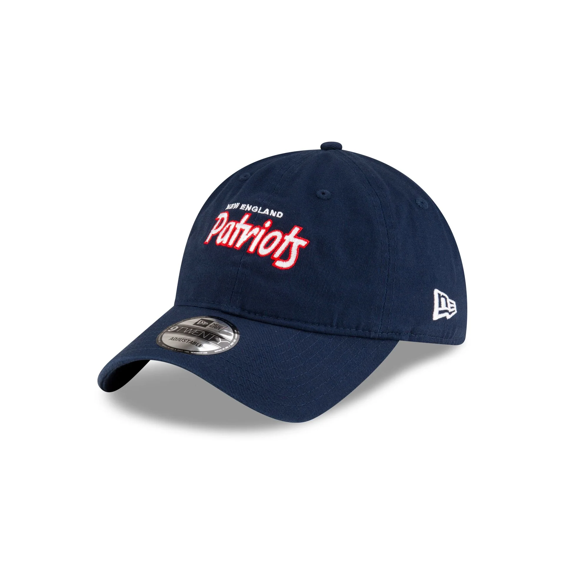 New England Patriots Washed Script 9TWENTY Adjustable Hat