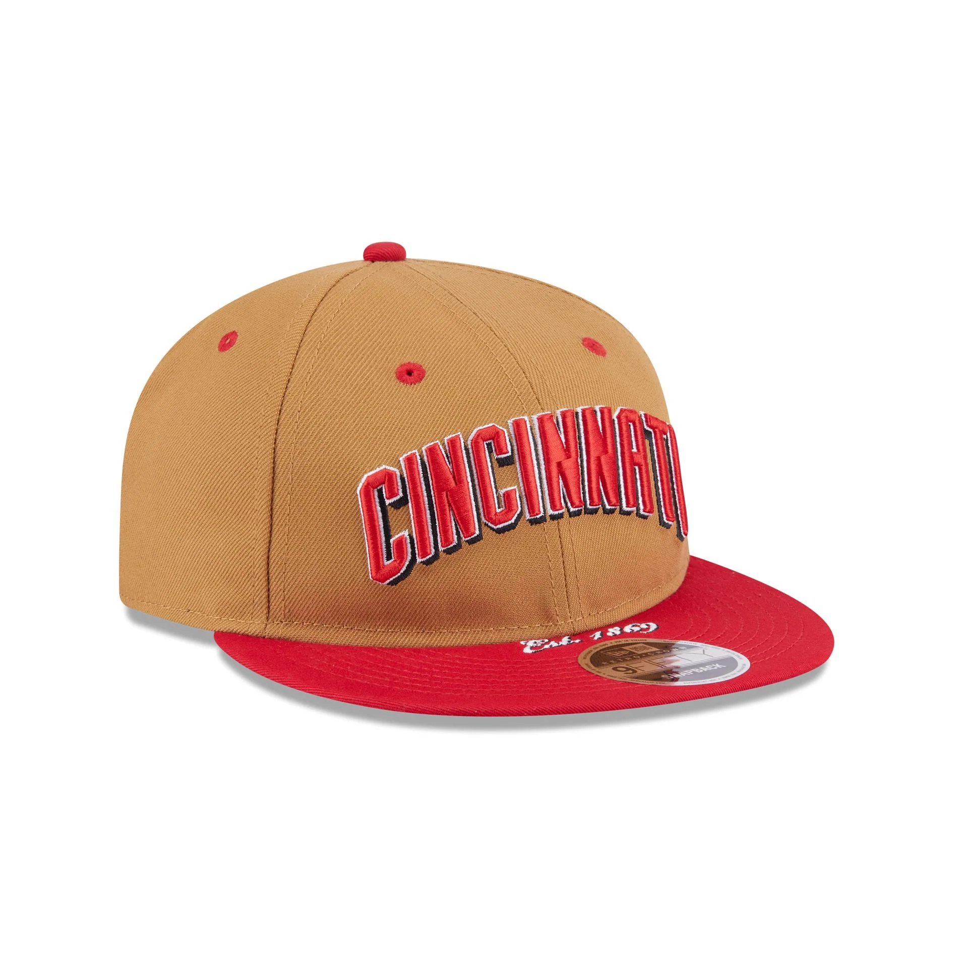 Cincinnati Reds Wheat Retro Crown 9FIFTY Snapback Hat