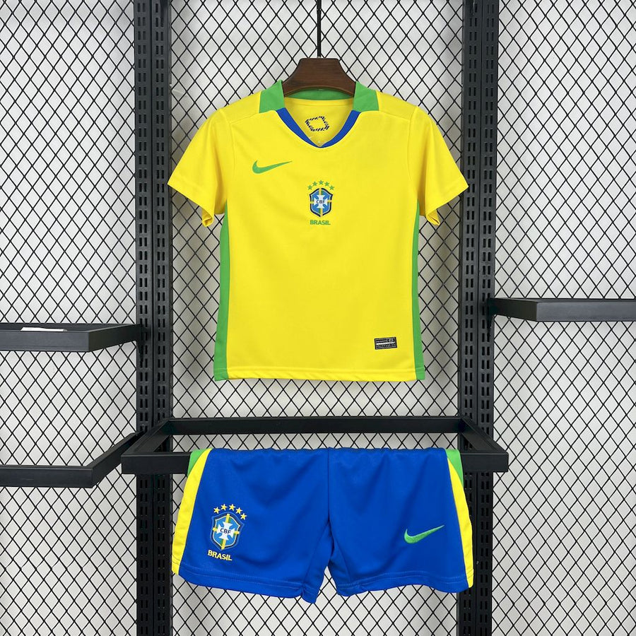 Brazil Home 2025 Kit Kids (Women s Team)
