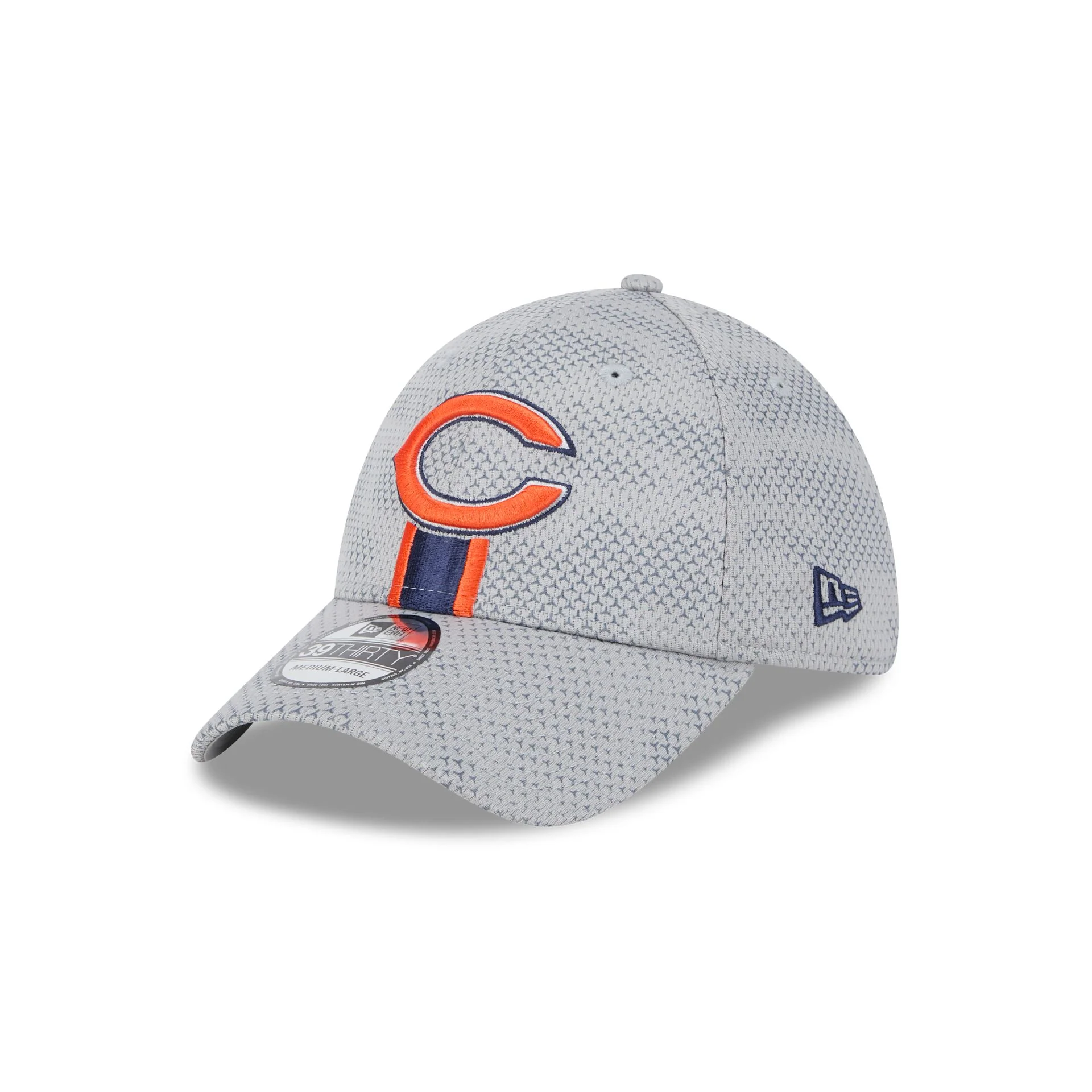 Chicago Bears 2024 Sideline Gray 39THIRTY Stretch Fit Hat