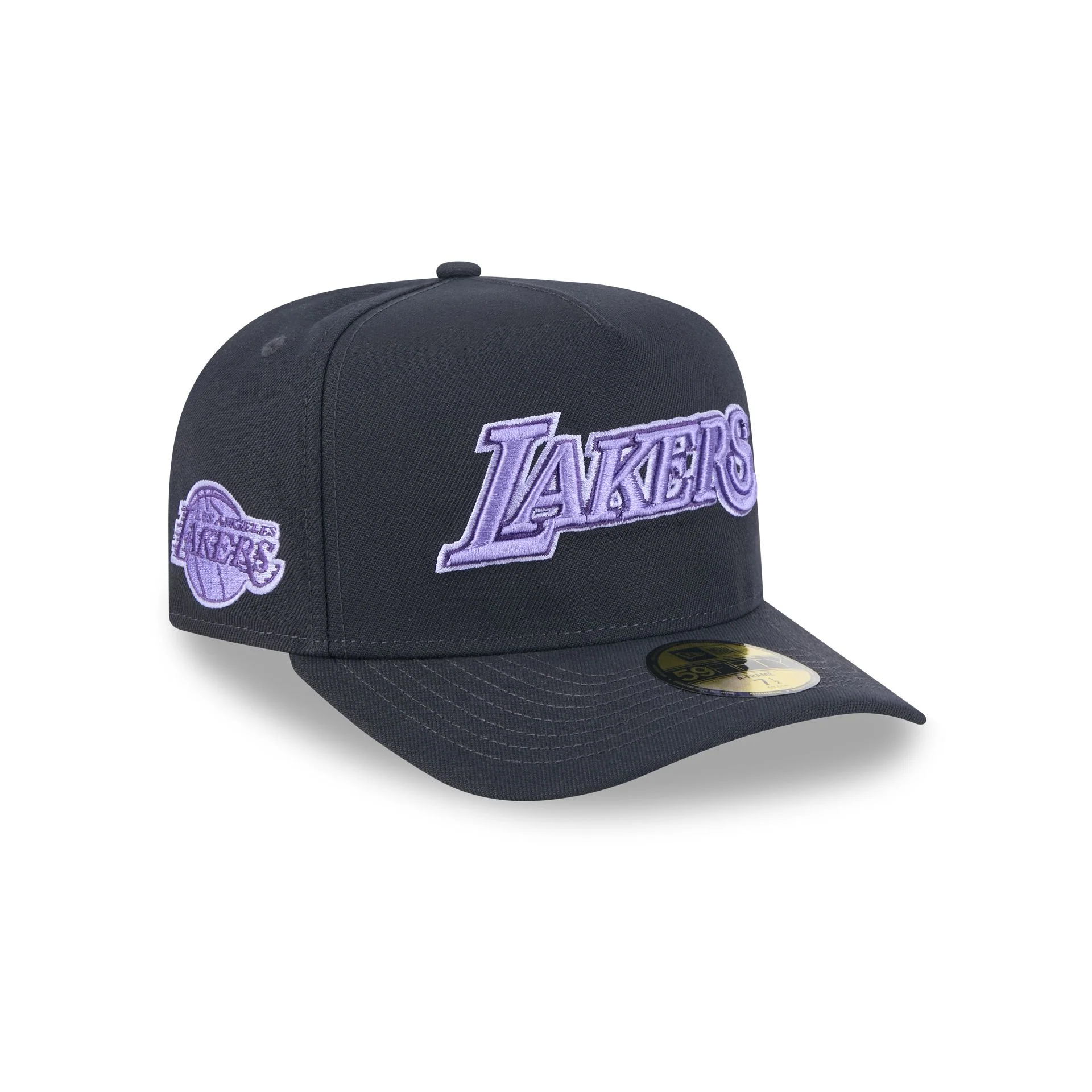 Los Angeles Lakers Navy Lavender 59FIFTY A-Frame Fitted Hat
