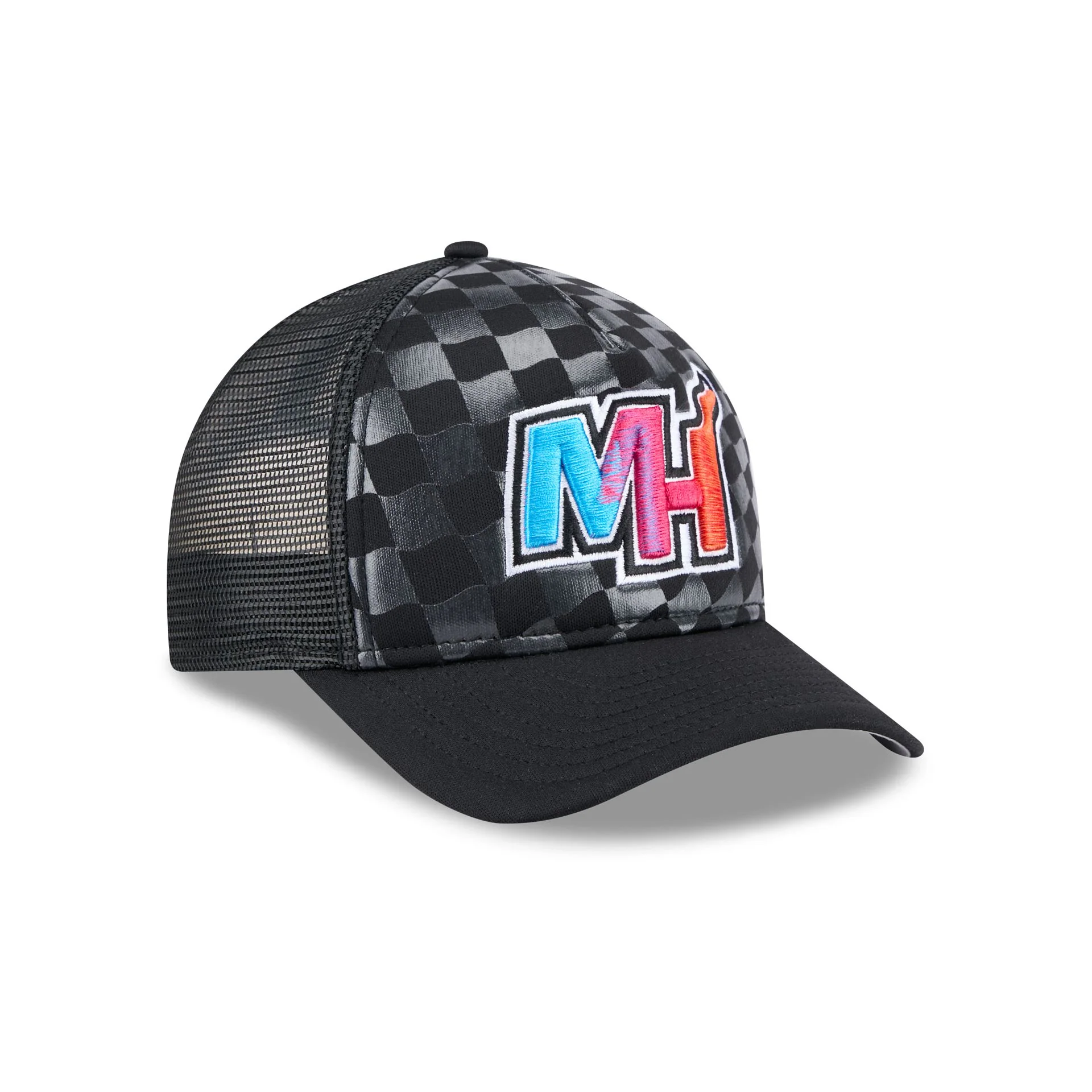 Miami Heat Gradient Raceway 9FORTY M-Crown A-Frame Trucker Hat