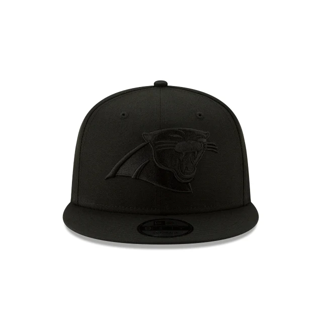 Carolina Panthers Basic Black On Black 9FIFTY Snapback Hat