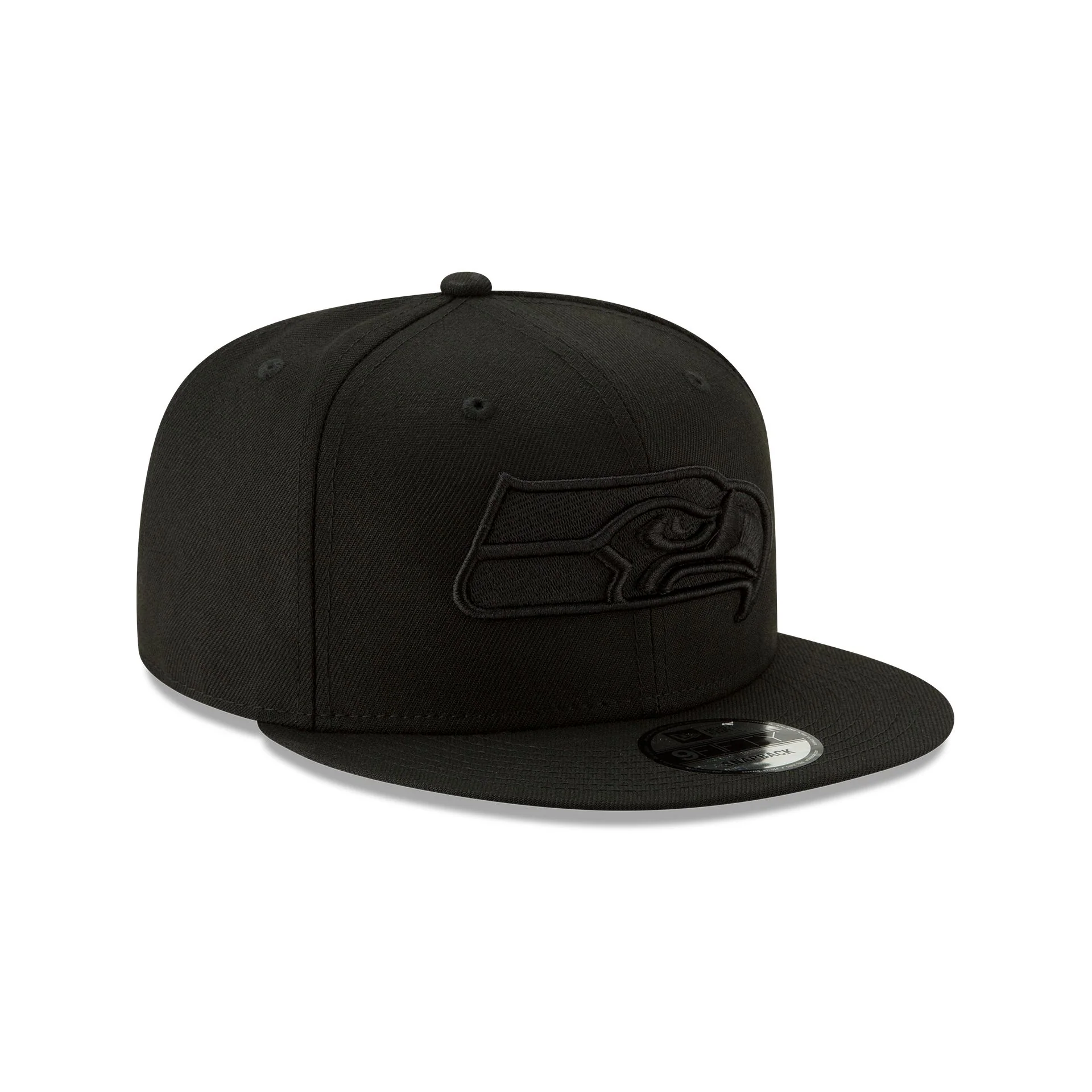 Seattle Seahawks Basic Black on Black 9FIFTY Snapback Hat