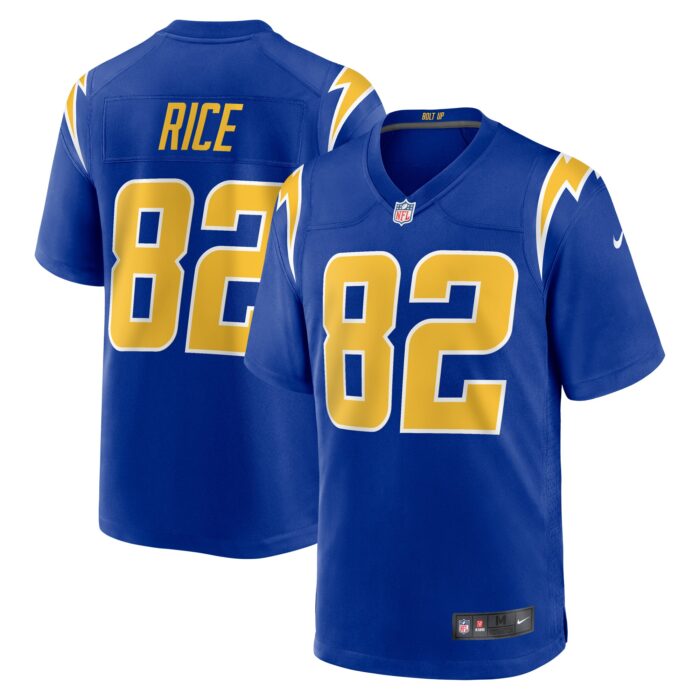 Men’s Los Angeles Chargers Brenden Rice Nike Royal 2024 NFL Draft 2nd Alternate Game Player Jersey