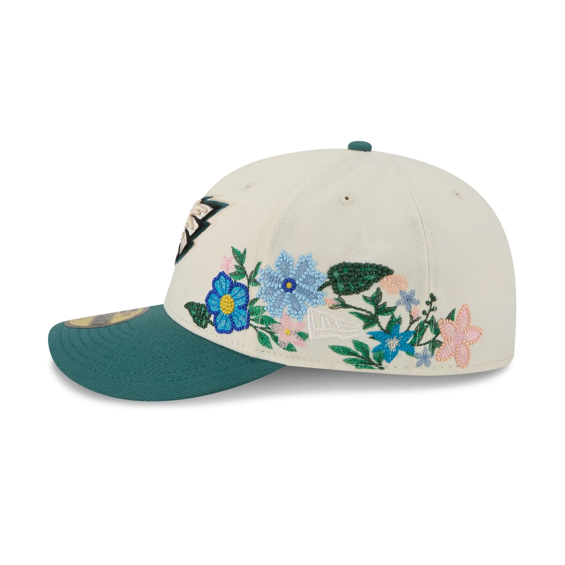 Philadelphia Eagles Tonal Florals White 59FIFTY Fitted Hat
