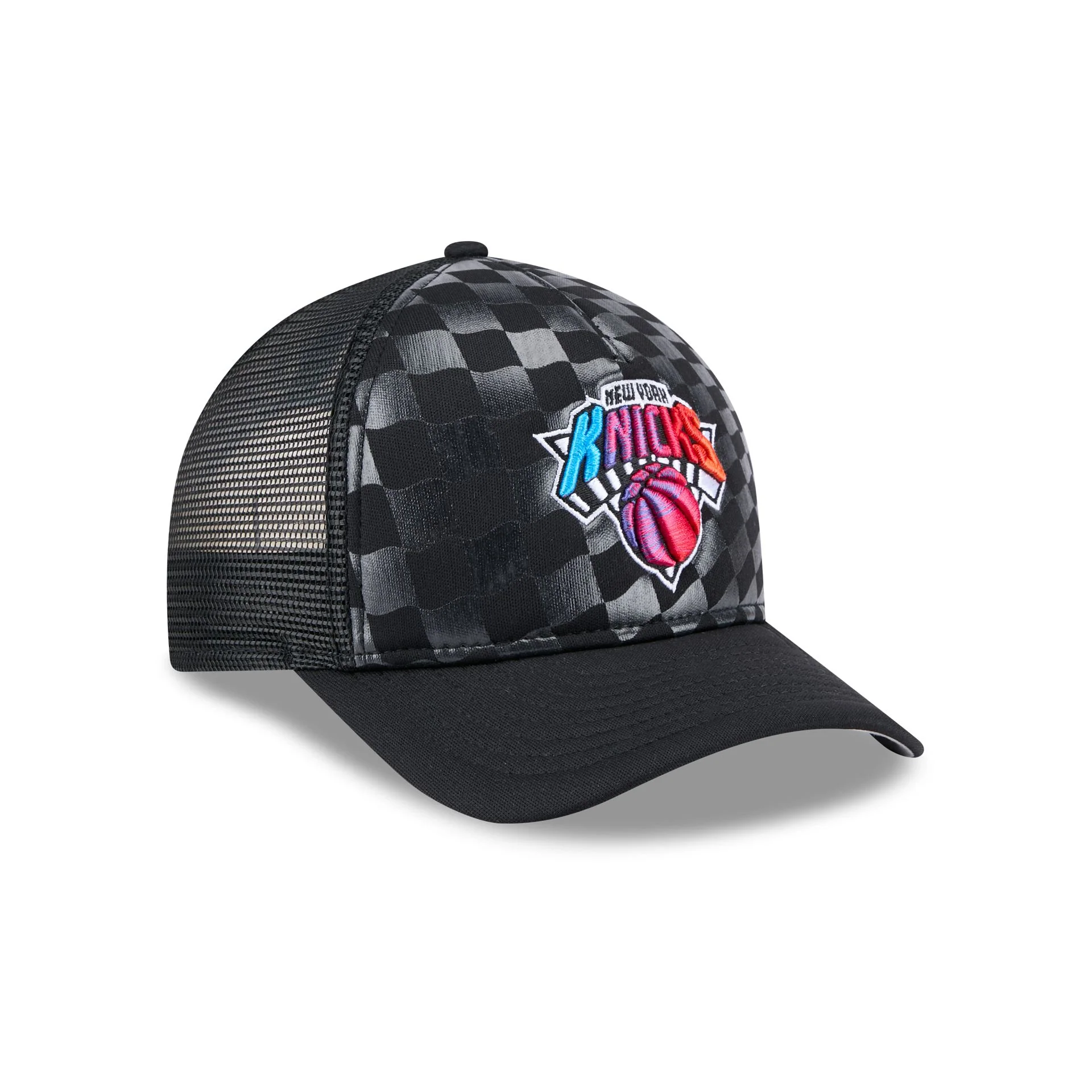New York Knicks Gradient Raceway 9FORTY M-Crown A-Frame Trucker Hat