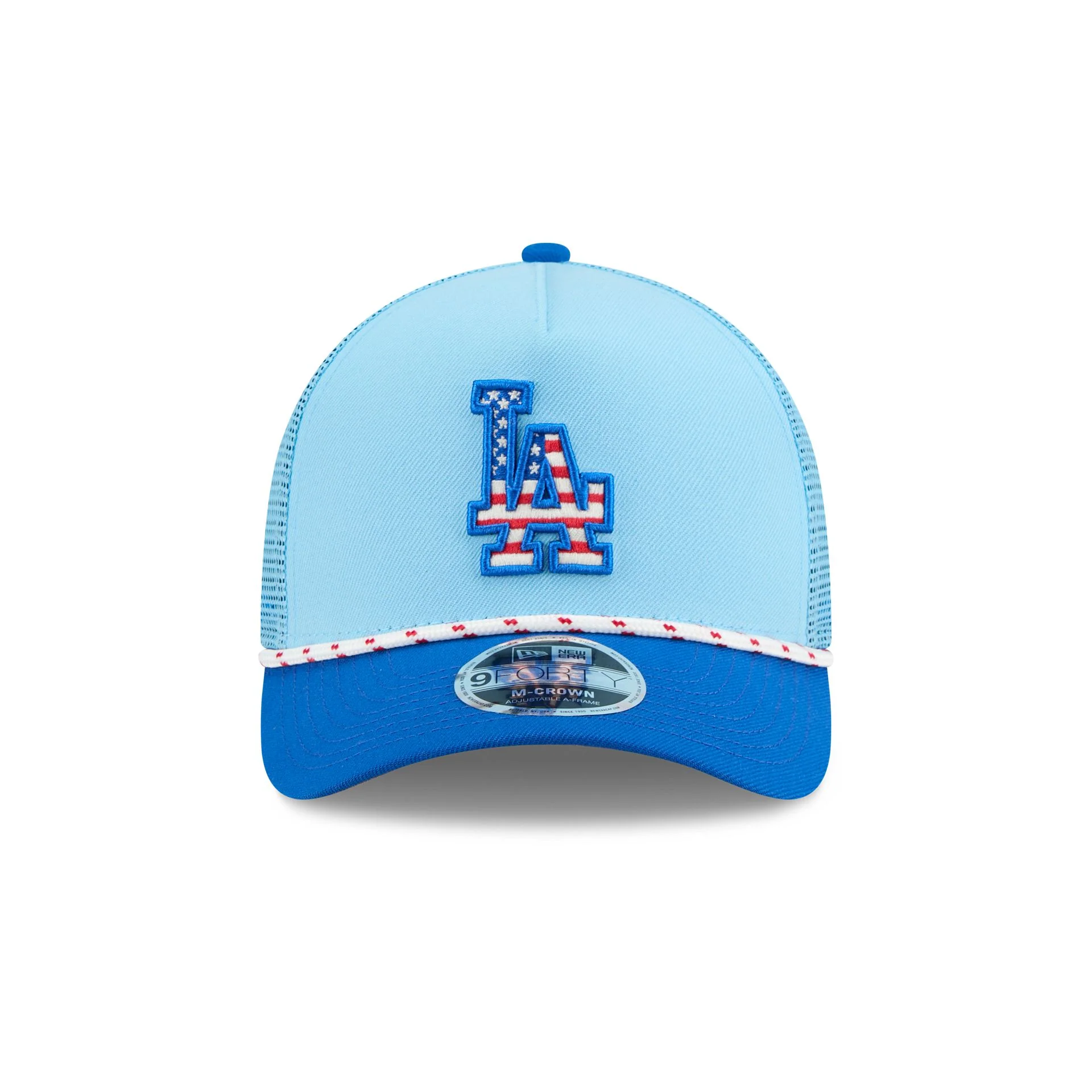 Los Angeles Dodgers Independence Day 2025 9FORTY M-Crown A-Frame Trucker Hat