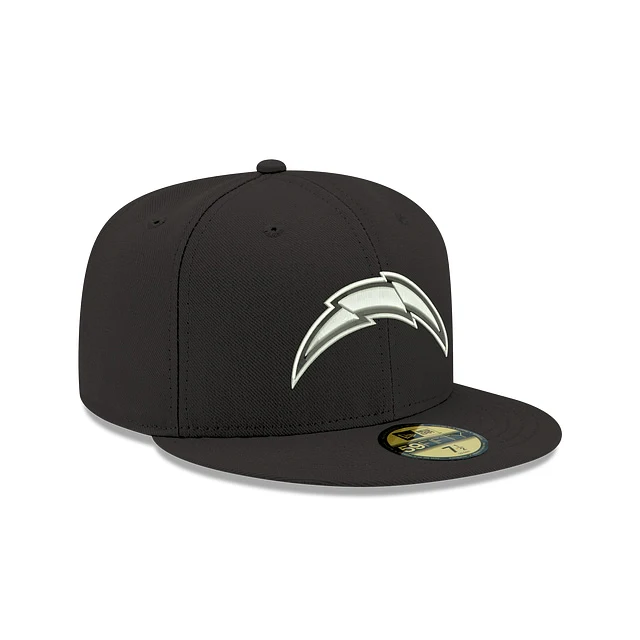 Los Angeles Chargers Black 59FIFTY Fitted Hat