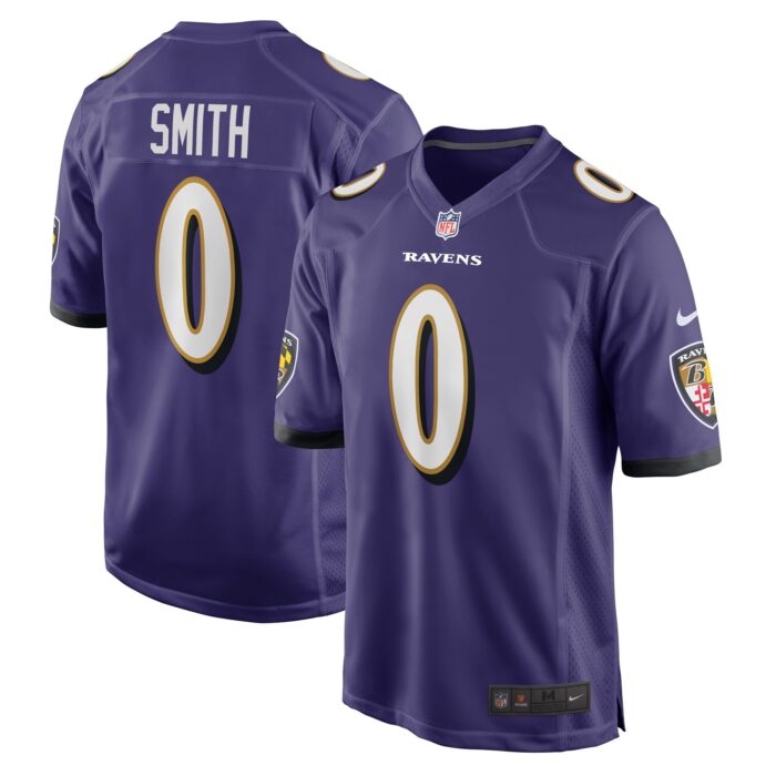Men’s Baltimore Ravens Roquan Smith Nike Purple Team Game Jersey