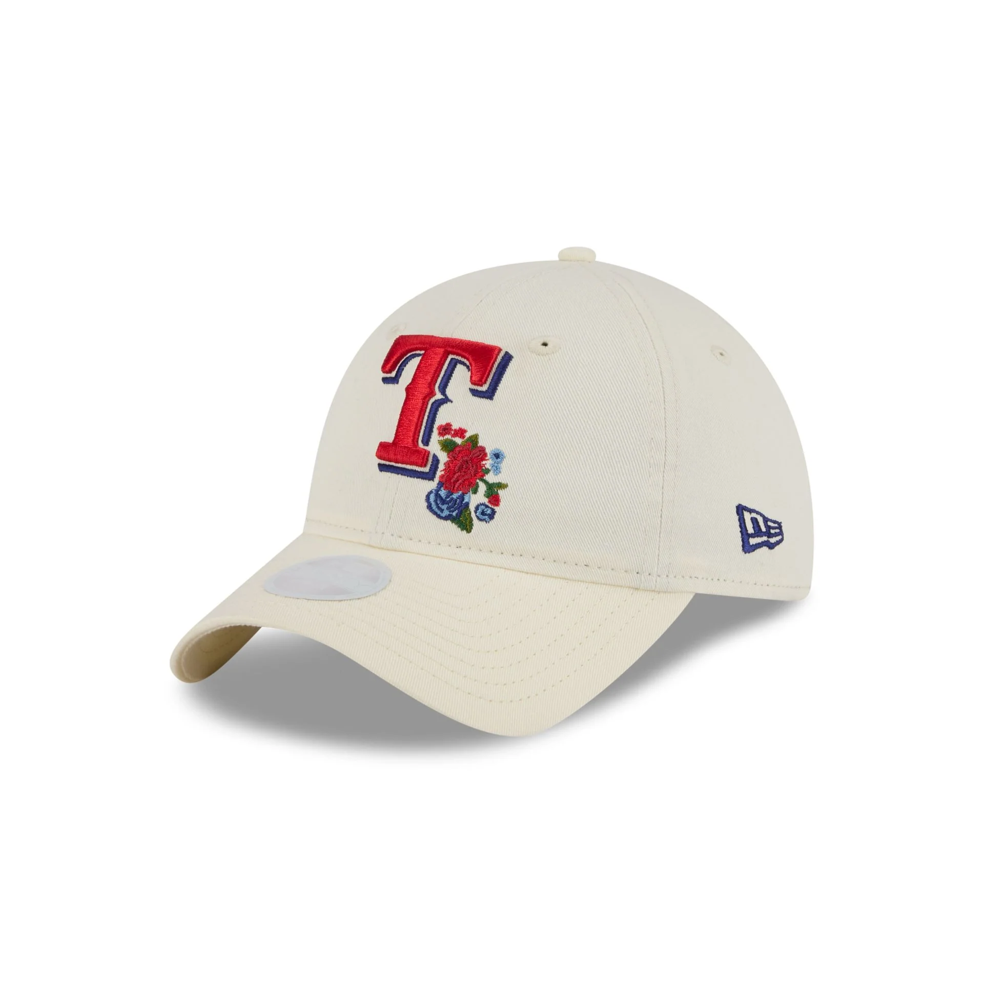 Texas Rangers Women's Floral Stitch 9TWENTY Adjustable Hat