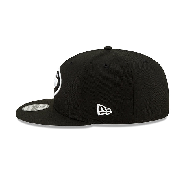New York Jets Black and White 9FIFTY Snapback Hat
