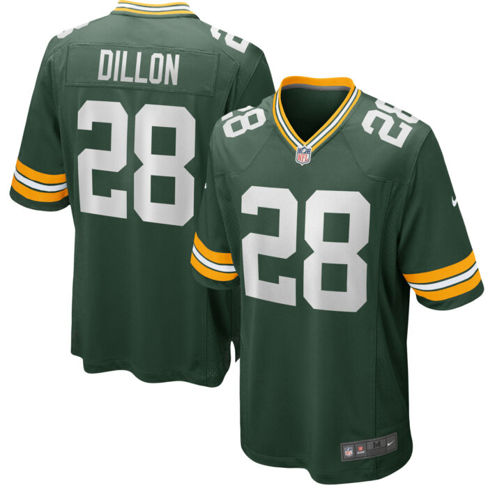 Men’s Green Bay Packers AJ Dillon Nike Green Team Game Jersey