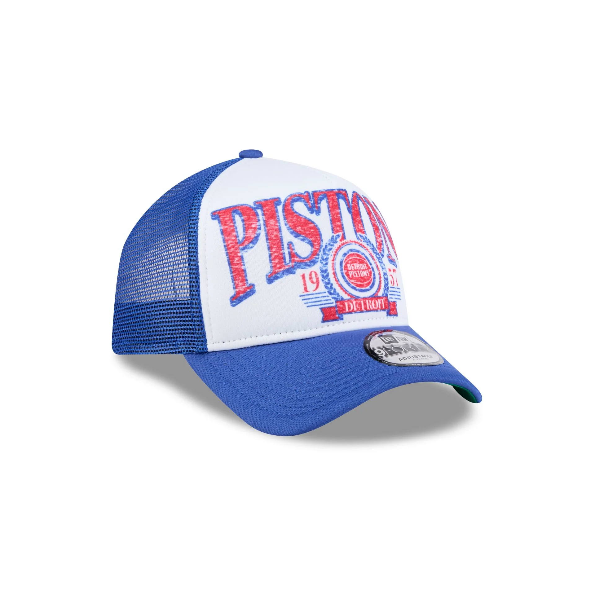 Detroit Pistons Distressed 9FORTY A-Frame Trucker Hat